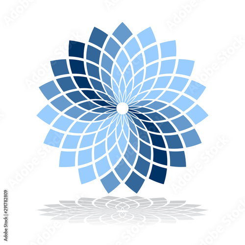 Design element. Abstract circle rotation geometric pattern.