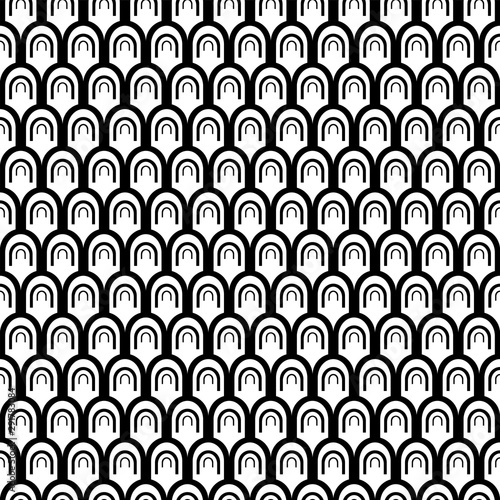 Arches pattern. Seamless geometric texture.