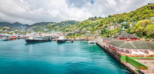 Fototapete - Kingstown, Saint Vincent and the Grenadines. 