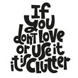 Decluttering quotes lettering