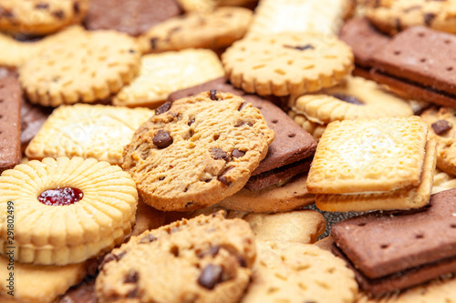 Fotografía Assorted colse up slection of tea biscuits
