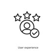 user experience icon. user experience vector symbol. Linear style sign for mobile concept and web design. user experience symbol illustration. Pixel vector graphics - Vector	