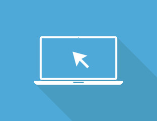 Wall Mural - abstract laptop cursor for mobile app design. cursor or pointer isolated vector sign symbol. laptop 