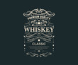 Vintage premium whiskey label banner badges set. Luxury decoration design. Collection banner.