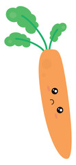 Poster - Sad carrot, illustration, vector on white background.