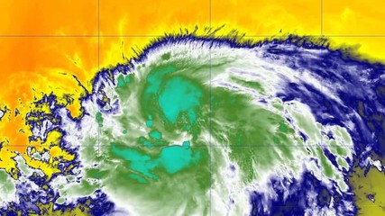 Wall Mural - 2019 hurricane barbara time lapse satellite imagery. floater band 10 this work was created using dat
