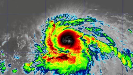 Wall Mural - 2019 hurricane barbara time lapse satellite imagery. floater band 13 this work was created using dat