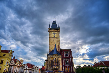 Wall Mural - The Old Town Hall in Prague, the capital of the Czech Republic, is located in Old Town Square.