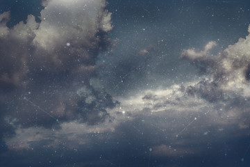 Wall Mural - dramatic sky with clouds