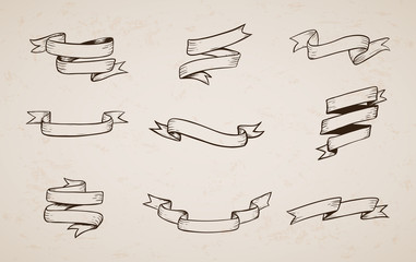 handrawn vintage ribbon collections