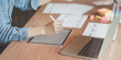 © bongkarn - Cropped view of professional male UX web designer working on his new smartphone templates project