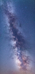 Milky way detail. Panorama vertical