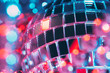 © fotofabrika - Shiny disco party background with mirror balls reflecting light