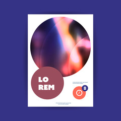 Wall Mural - Modern Style Flyer or Cover Design for Your Business with Blurry Colorful Image - Template Applicable for Reports, Presentations, Placards, Posters, Travel Guides
