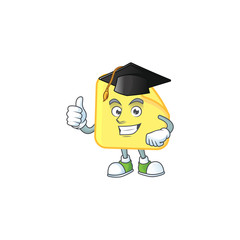 Sticker - Graduation yellow rounded sticker paper for business