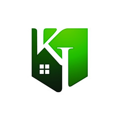 Wall Mural - k shield home logo. vector eps 10.