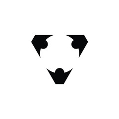 Wall Mural - three people logo. team work symbol. vector eps 10.