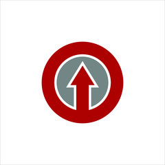 Wall Mural - circle and arrow logo. direction symbol. icon vector eps 08.