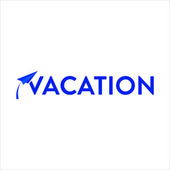 Sticker - Letter Vacation Logo. Symbol. Icon Vector Eps 10.