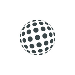 Poster - Globe dots Logo. Universe Symbol. Icon Vector Eps 10.