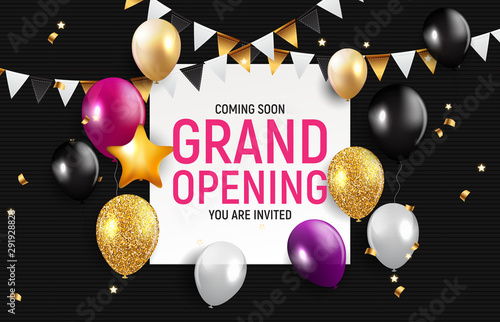 Cuadros en Lienzo Grand opening concept. Vector Illustration