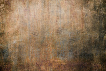 Old Blue Rusty Wall, Grungy Background Or Texture