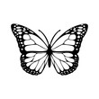 black and white butterfly silhouette
