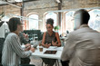 © Kostiantyn - Business meeting. Group of modern people discussing something and working together in the creative office