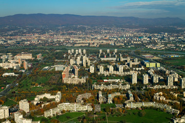 Aerial photo of Zagreb, Croatia