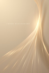 Wall Mural - Abstract gold light lines background