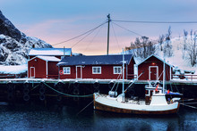 Norway Docks In Winter Time