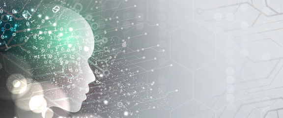 Conceptual technology illustration of artificial intelligence