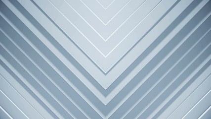 Wall Mural - clean 3d abstract background for business media. geometric wave animation. blinds visual effect. whi