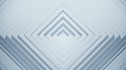 Wall Mural - clean 3d render abstract background. blinds visual effect. rhombus geometric wave come from center. 