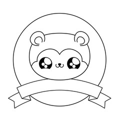 Sticker - cute head of monkey baby animal kawaii