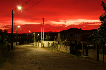 strong red sunset at final day.