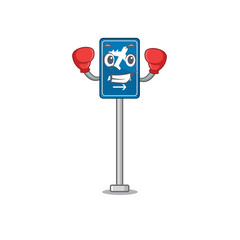 Canvas Print - Boxing airport sign isolated with the mascot