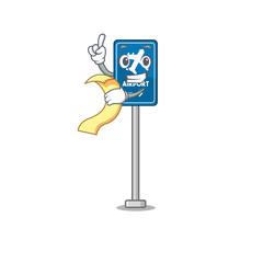 Sticker - With menu airport sign in the character shape