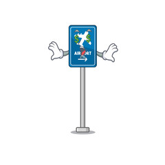 Poster - Money eye airport sign toys in cartoon shaped