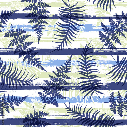 Jungle new zealand fern frond and bracken grass