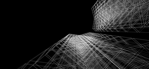  abstract architecture graphic 3d illustration