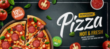 Pepperoni Pizza Banner Ads