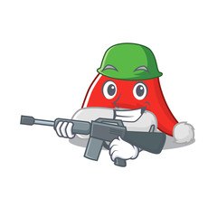 Sticker - Army santa hat isolated in the mascot