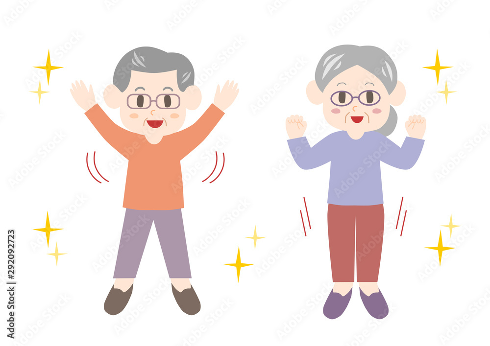 シニア 男性 女性 健康 イラスト Grandfather Poster Grandfath Osame