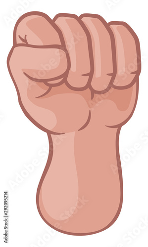 A hand in a fist raised up ...