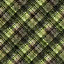 Seamless Checkered Tartan. Green, Black Classic Plaid .
