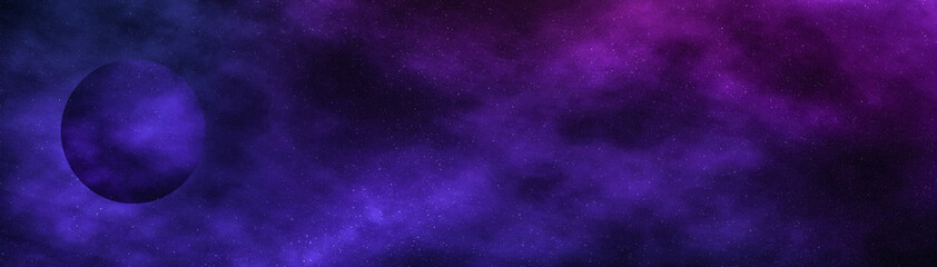 Wall Mural - stars, planet and galaxy in cosmos universe, space and time travel science background