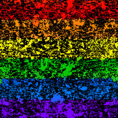 Aufkleber - Vector image with imitation of grunge datamoshing texture.