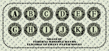 Seals Of The Federal Reserve Banks Eligible To Print Paper Money