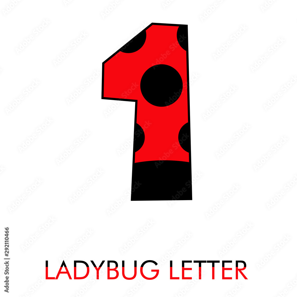 Logotipo número 1 como patrón de mariquita en rojo y negro Stock Vector |  Adobe Stock, image size:1000x1000